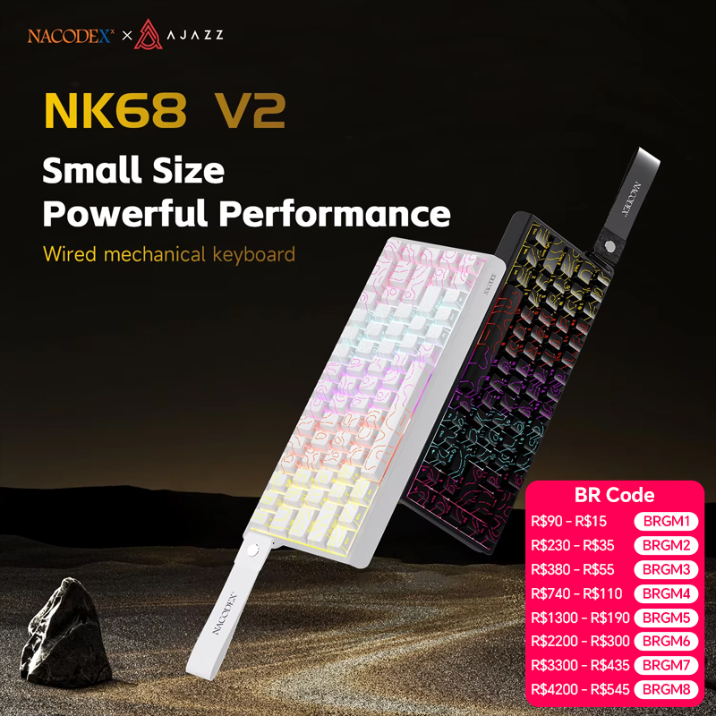 Keyboard Gaming Transparent - AJAZZ NK68V2 Single-Mode Wired Mechanical Keyboard