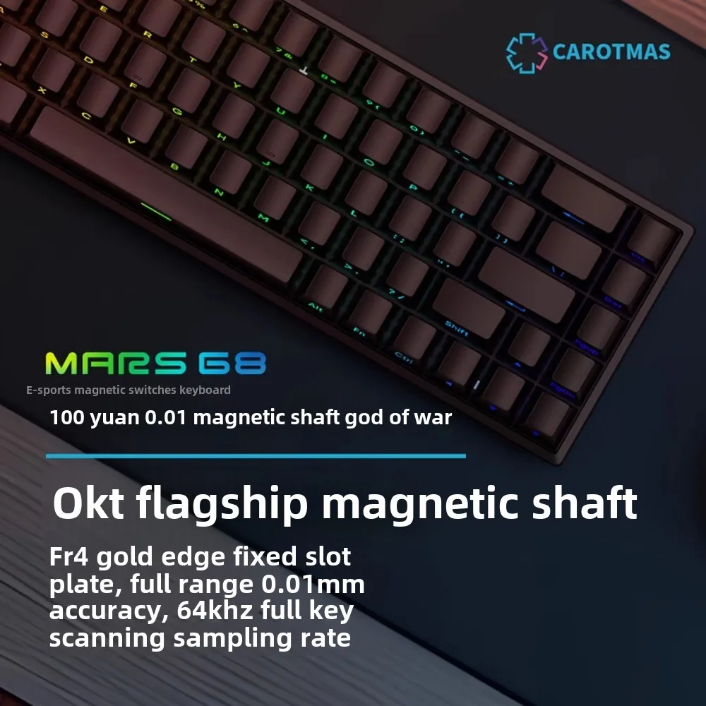 Gaming Keyboard No Rgb - Mars 68 PRO magnetic axis mechanical