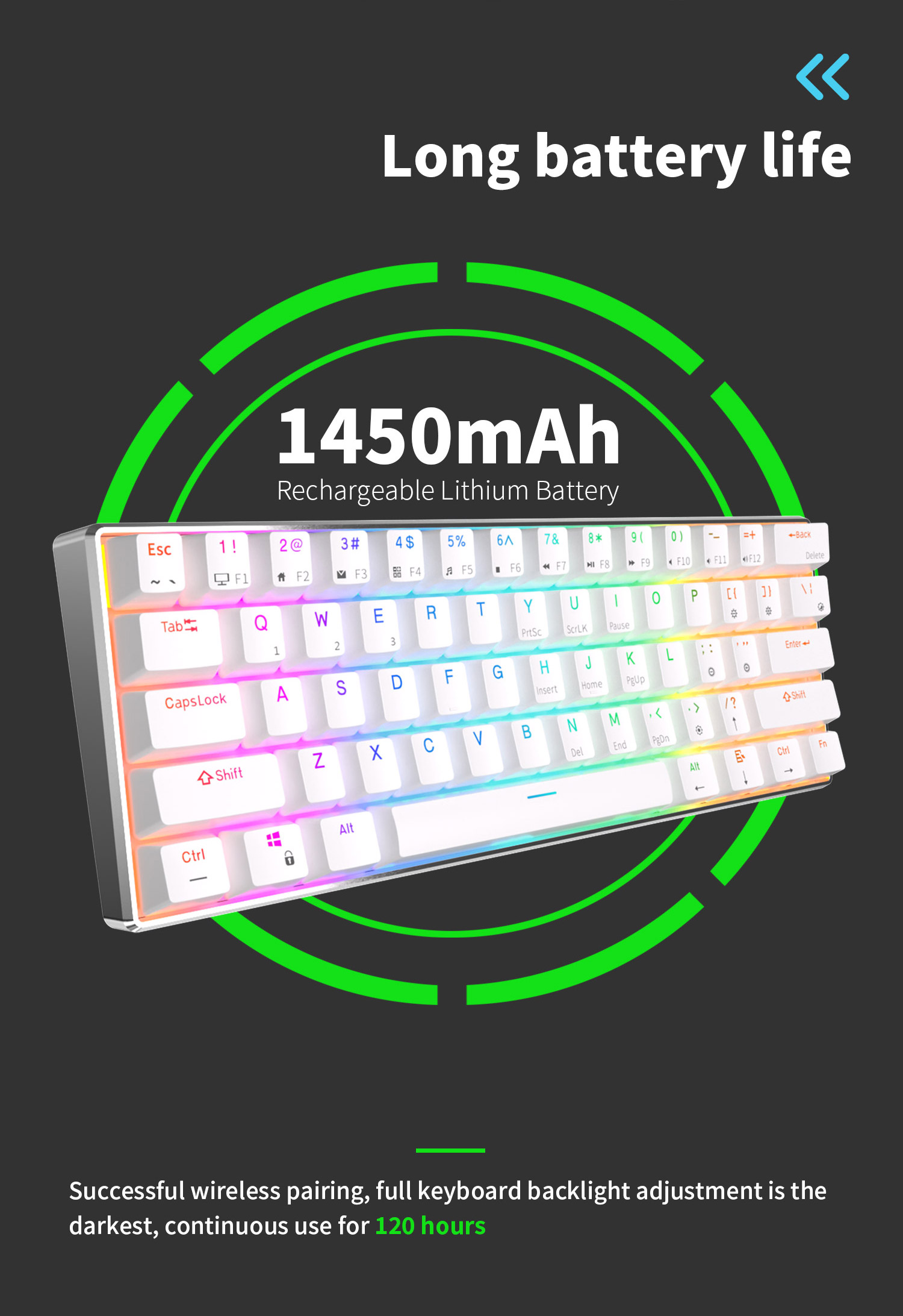 ROYAL KLUDGE RK61 PRO Aluminiu - огляд і ціна Gaming Keyboard No Rgb