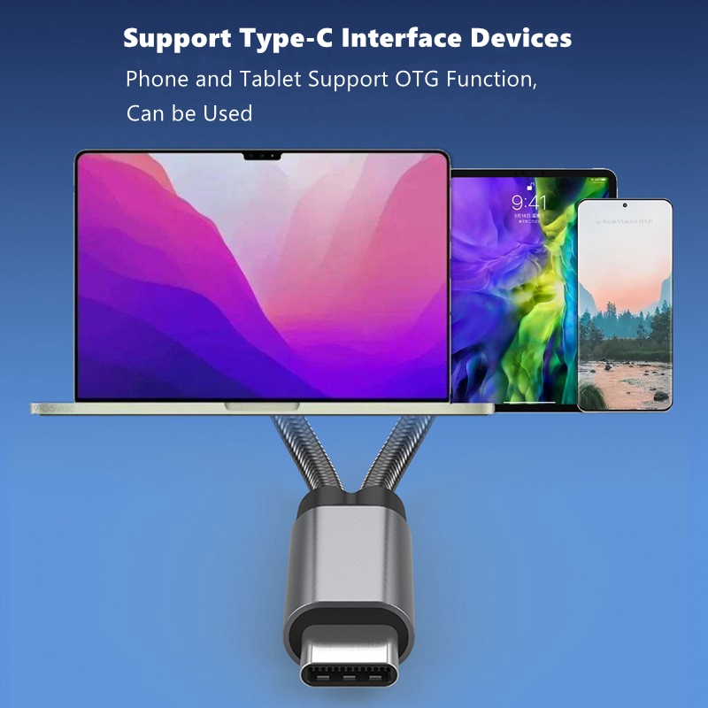 Audio 1 to 2  Type-C to USB OT - огляд і ціна Gaming Keyboard Type C